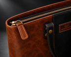Handcrafted Two-Tone Leather Tote Bag for Women – product view 9 | The Leather Factory