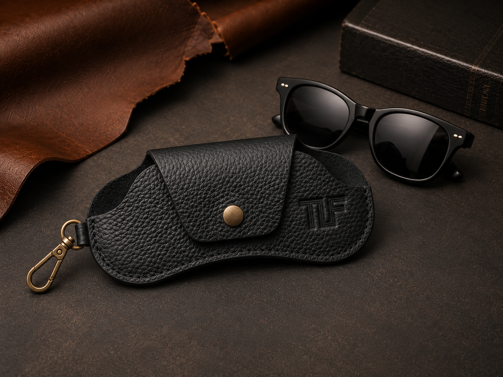 TLF Leather Sunglasses Case – Handcrafted Clip Holder