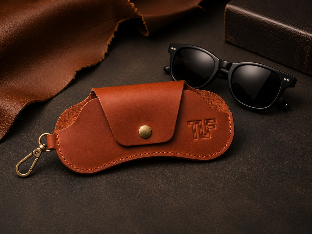 TLF Leather Sunglasses Case – Handcrafted Clip Holder