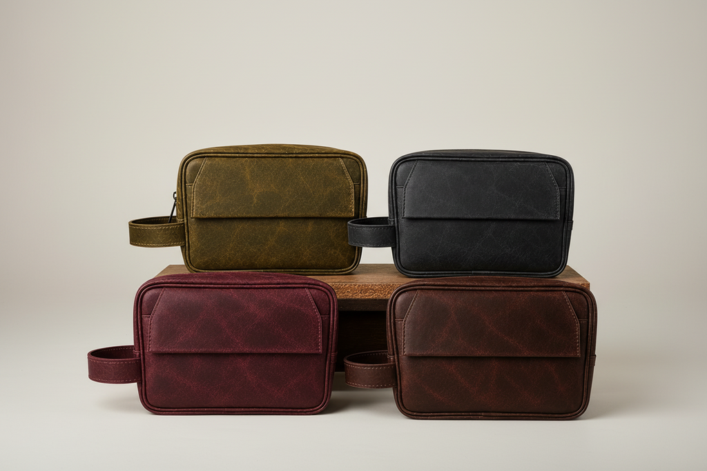 Handcrafted Leather Dopp Kit and Toiletry Travel Bag – product view 9 | The Leather Factory