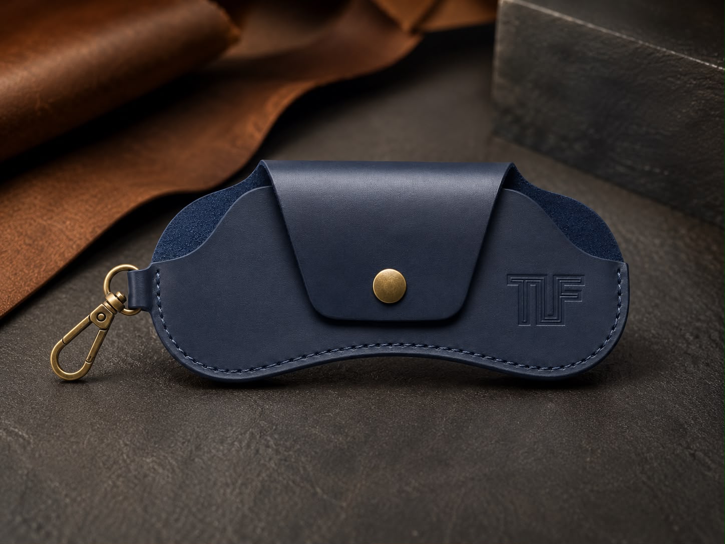 TLF Leather Sunglasses Case – Handcrafted Clip Holder