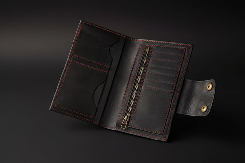 Handcrafted Leather Long Wallet with Card Compartments – product view 2 | The Leather Factory