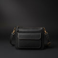 TLF leather crossbody shoulder bag in black | The Leather Factory