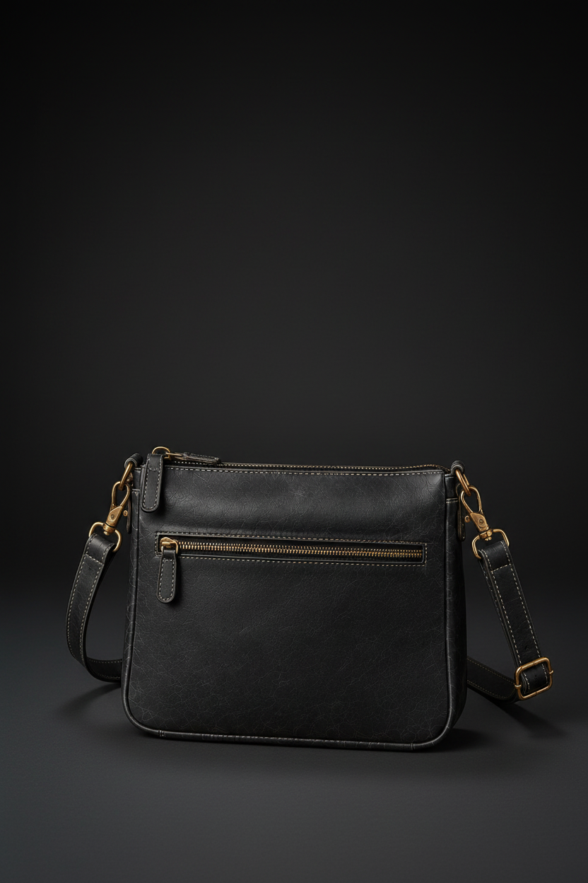 TLF leather crossbody shoulder bag in brown | The Leather Factory