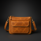 TLF leather crossbody shoulder bag in tan | The Leather Factory