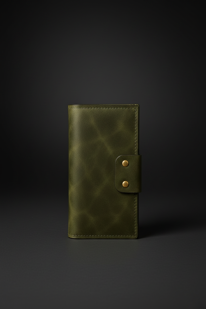 TLF leather wallet in Olive Green | The Leather Factory