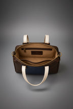 TLF structured leather tote bag open interior view | The Leather Factory